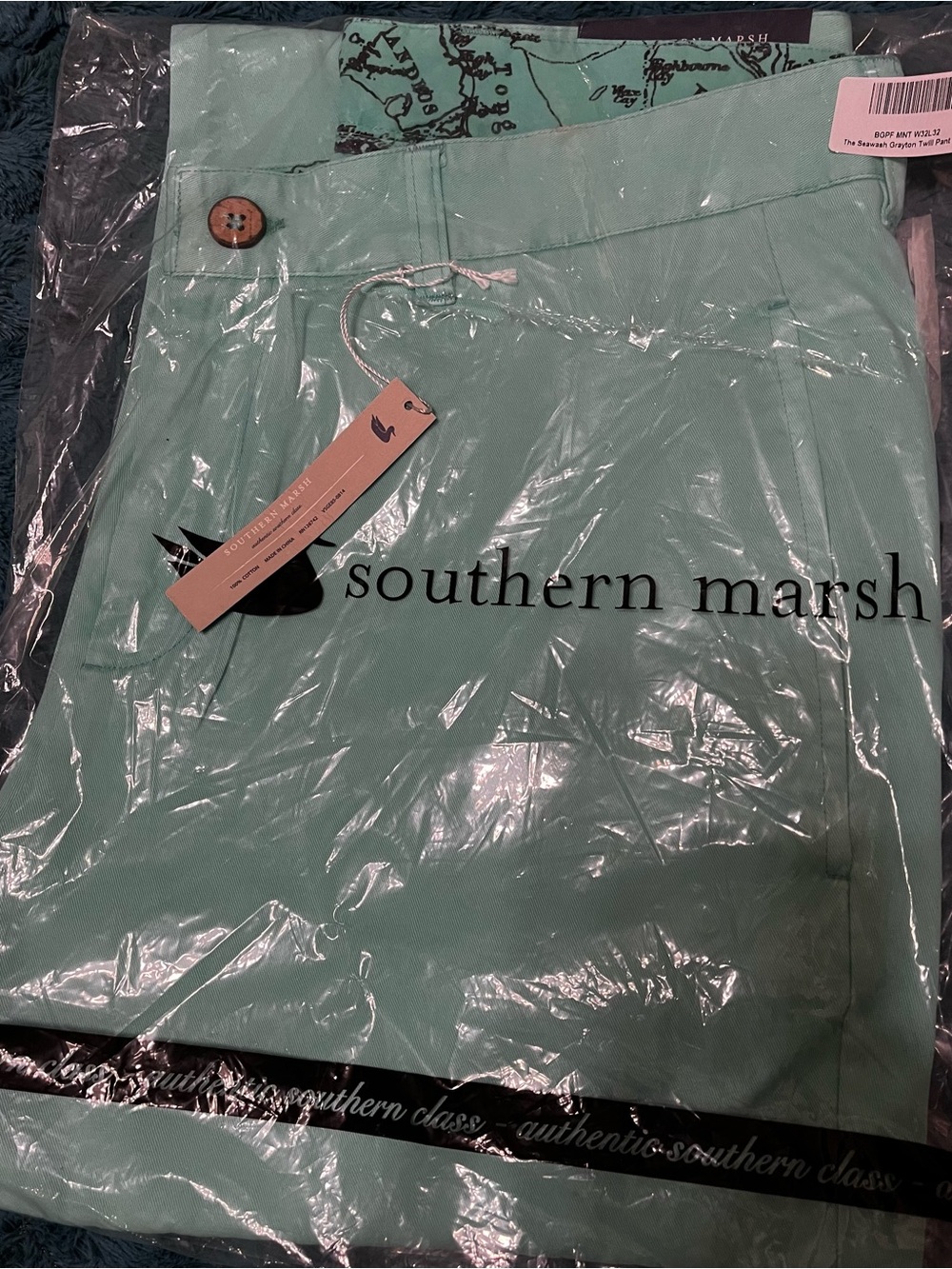 NWT Men’s Southern Marsh Golf Pants Mint Green 32X32